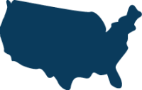 Blue US Map