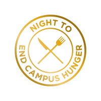 fork and knife making an X shape surrounded by a circle in gold hombre color